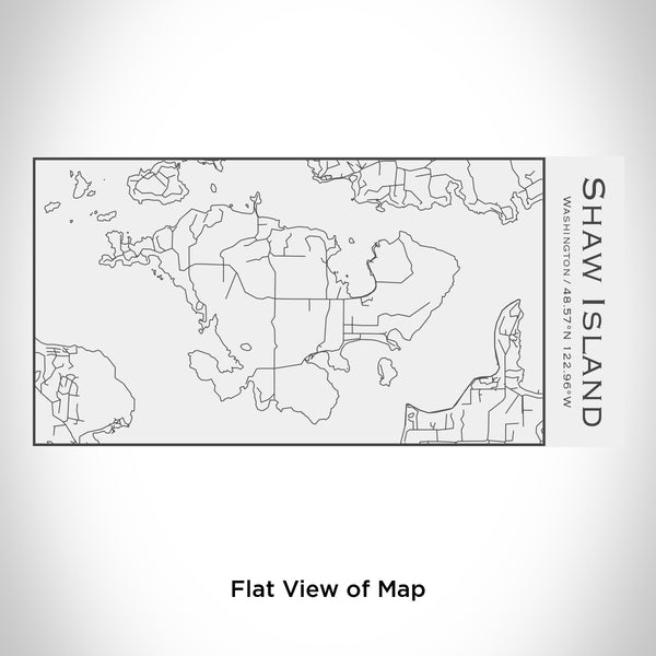 Rendered View of Shaw Island Washington Map Engraving on 17oz Stainless Steel Insulated Cola Bottle in White