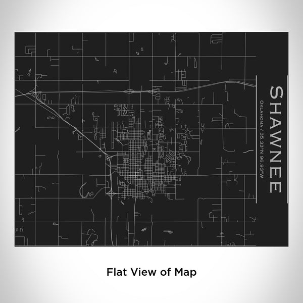 Shawnee - Oklahoma Map Bottle with Bamboo Top in Matte Black