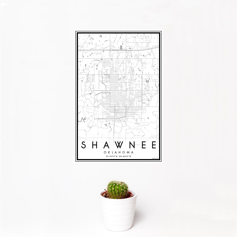 Shawnee - Oklahoma Classic Map Print