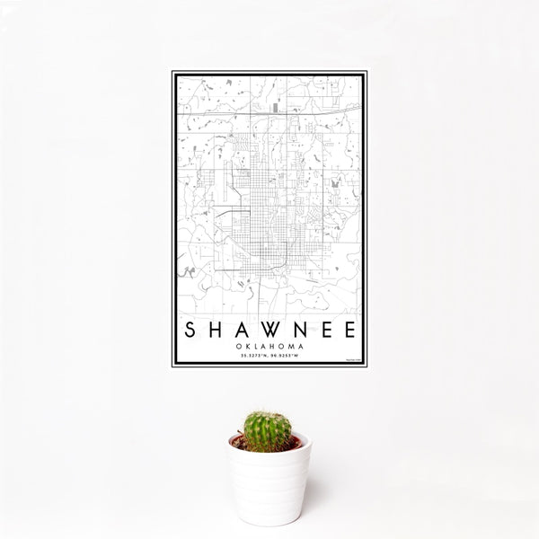 Shawnee - Oklahoma Classic Map Print
