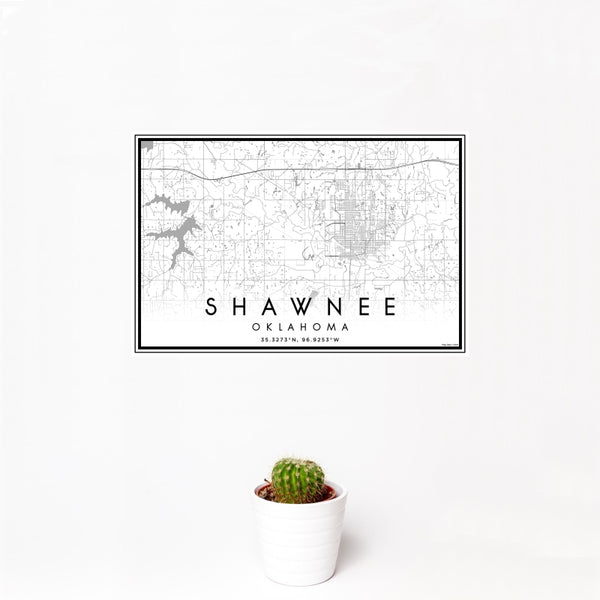 Shawnee - Oklahoma Classic Map Print