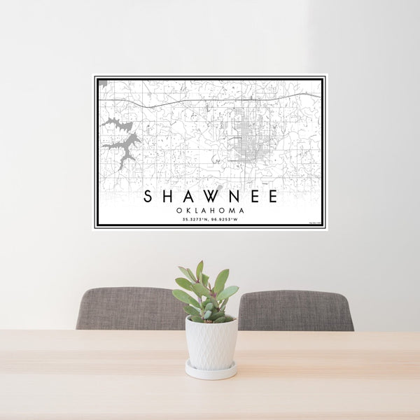 Shawnee - Oklahoma Classic Map Print
