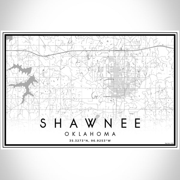 Shawnee - Oklahoma Classic Map Print
