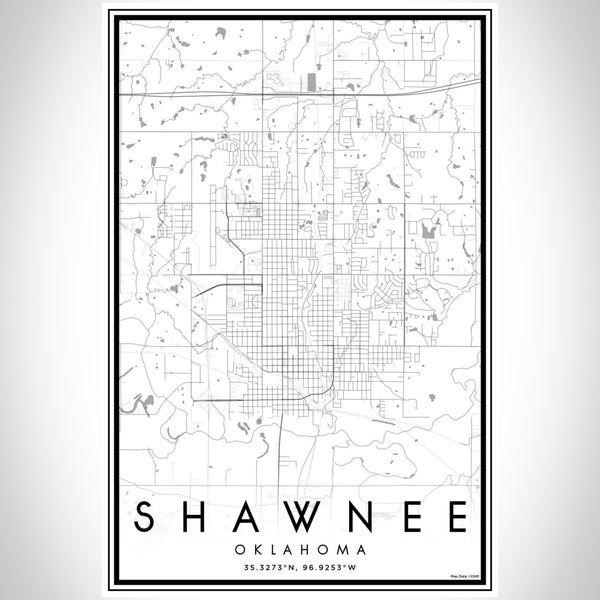 Shawnee - Oklahoma Classic Map Print