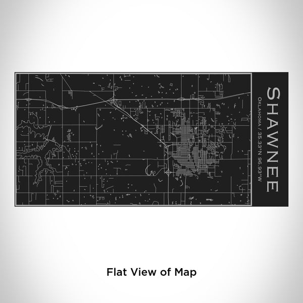 Shawnee - Oklahoma Map Insulated Bottle in Matte Black