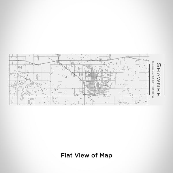 Rendered View of Shawnee Oklahoma Map Engraving on 10oz Stainless Steel Insulated Cup with Sliding Lid in White