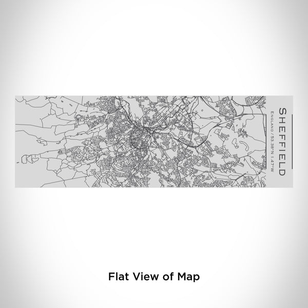 Rendered View of Sheffield England Map Engraving on 10oz Stainless Steel Insulated Cup with Sipping Lid