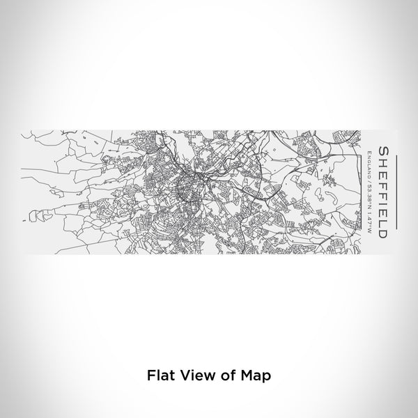 Rendered View of Sheffield England Map Engraving on 10oz Stainless Steel Insulated Cup with Sliding Lid in White
