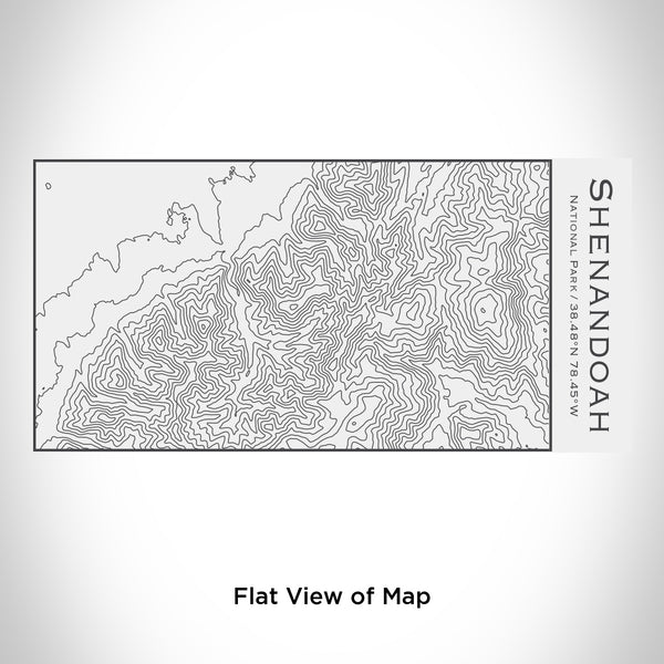 Rendered View of Shenandoah National Park Map Engraving on 17oz Stainless Steel Insulated Cola Bottle in White