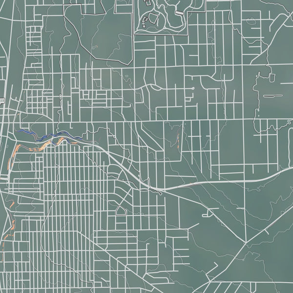 shenango valley Pennsylvania Map Print in Afternoon Style Zoomed In Close Up Showing Details