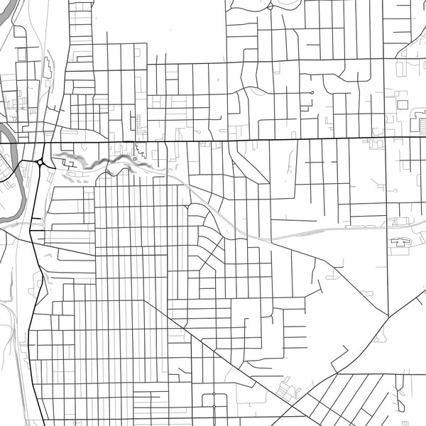 Shenango Valley Pennsylvania Map Print in Classic Style Zoomed In Close Up Showing Details
