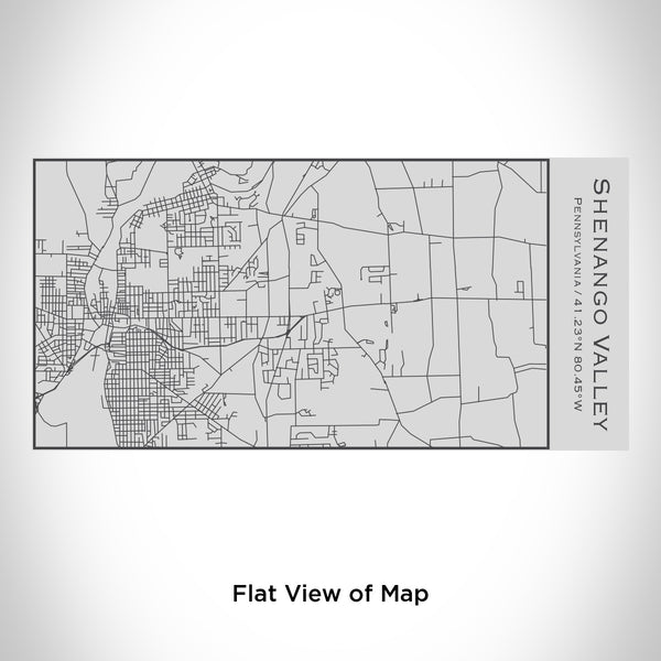 Rendered View of Shenango Valley Pennsylvania Map Engraving on 17oz Stainless Steel Insulated Cola Bottle