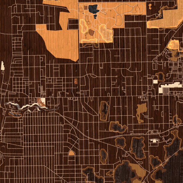 Shenango Valley Pennsylvania Map Print in Ember Style Zoomed In Close Up Showing Details