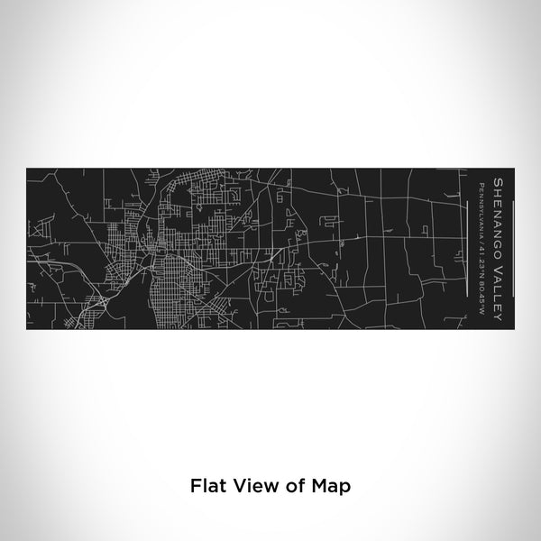 Rendered View of Shenango Valley Pennsylvania Map Engraving on 10oz Stainless Steel Insulated Cup with Sliding Lid in Black