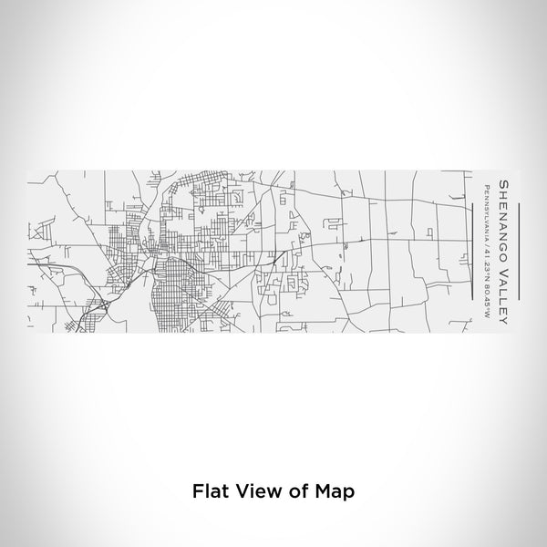 Rendered View of Shenango Valley Pennsylvania Map Engraving on 10oz Stainless Steel Insulated Cup with Sliding Lid in White