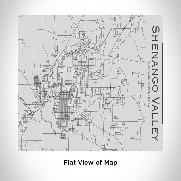 Rendered View of Shenango Valley Pennsylvania Map Engraving on 17oz Stainless Steel Insulated Tumbler