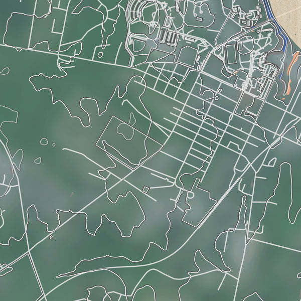 Shepherdstown West Virginia Map Print in Afternoon Style Zoomed In Close Up Showing Details