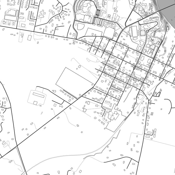 Shepherdstown West Virginia Map Print in Classic Style Zoomed In Close Up Showing Details