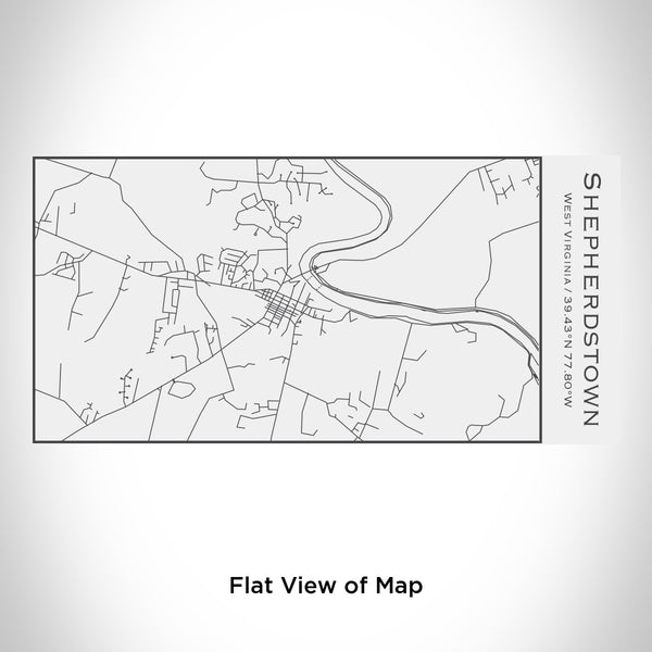 Rendered View of Shepherdstown West Virginia Map Engraving on 17oz Stainless Steel Insulated Cola Bottle in White