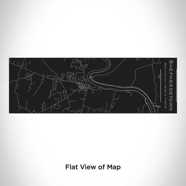 Rendered View of Shepherdstown West Virginia Map Engraving on 10oz Stainless Steel Insulated Cup with Sliding Lid in Black