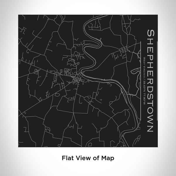 Rendered View of Shepherdstown West Virginia Map Engraving on 17oz Stainless Steel Insulated Tumbler in Black