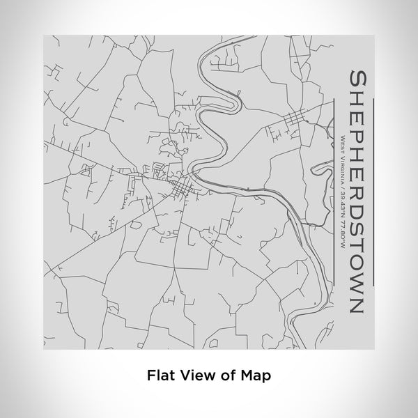 Rendered View of Shepherdstown West Virginia Map Engraving on 17oz Stainless Steel Insulated Tumbler