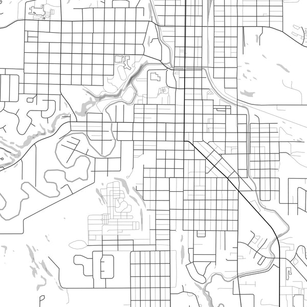 Sheridan Wyoming Map Print in Classic Style Zoomed In Close Up Showing Details