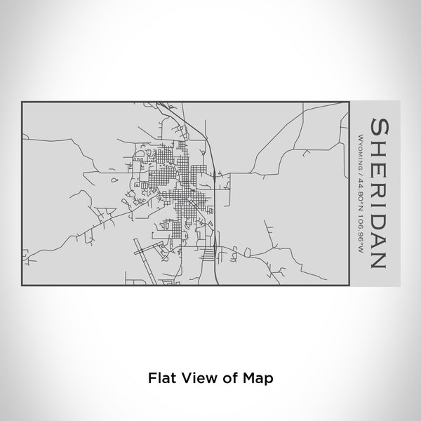 Rendered View of Sheridan Wyoming Map Engraving on 17oz Stainless Steel Insulated Cola Bottle