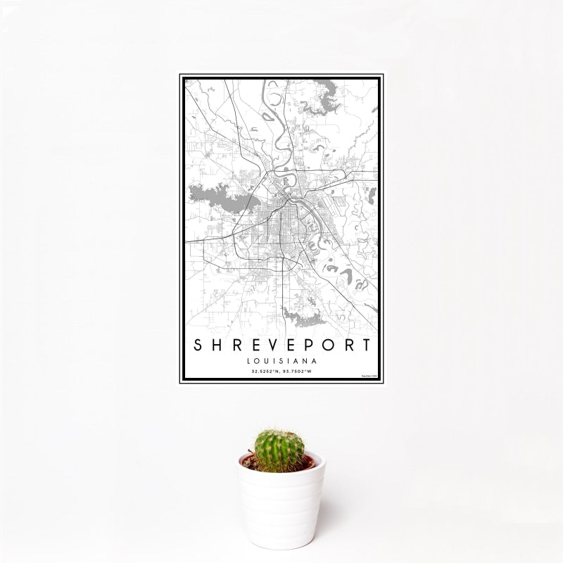 Shreveport - Louisiana Classic Map Print