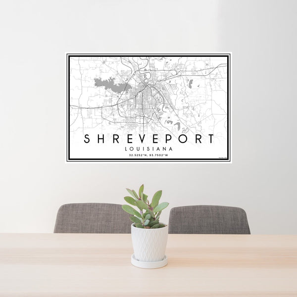 Shreveport - Louisiana Classic Map Print
