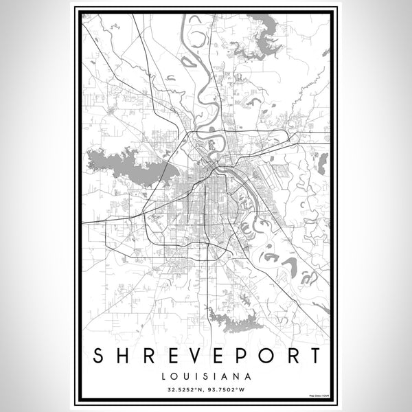 Shreveport - Louisiana Classic Map Print