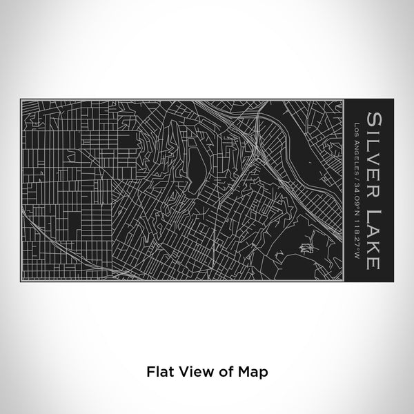 Silver Lake - Los Angeles Map Insulated Bottle in Matte Black
