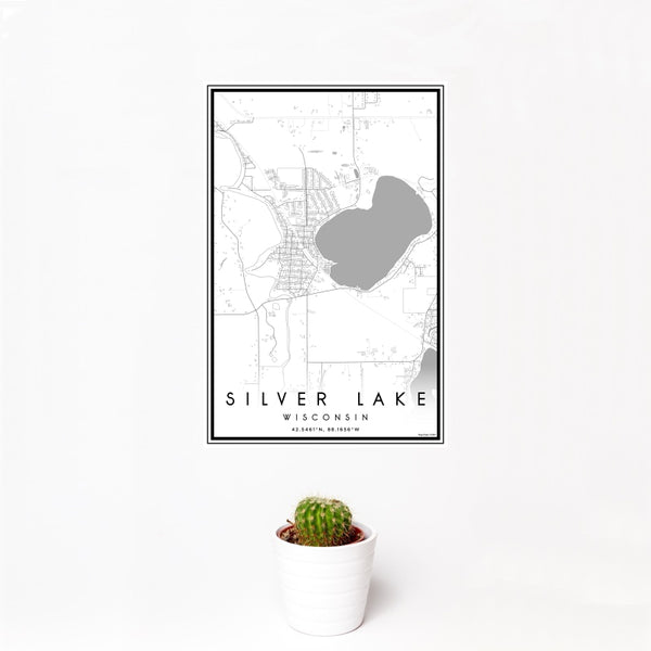 Silver Lake - Wisconsin Classic Map Print