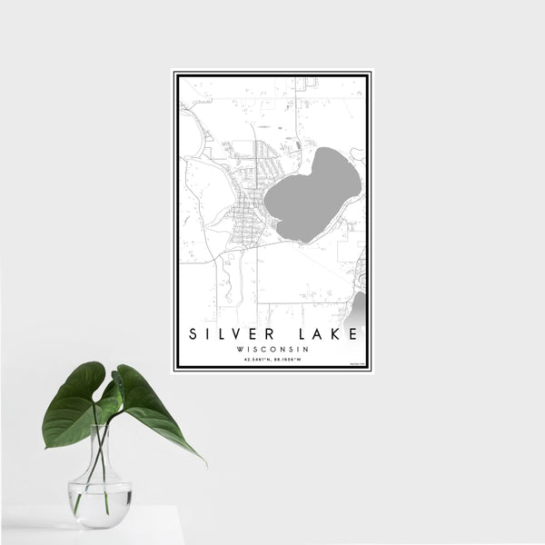 Silver Lake - Wisconsin Classic Map Print