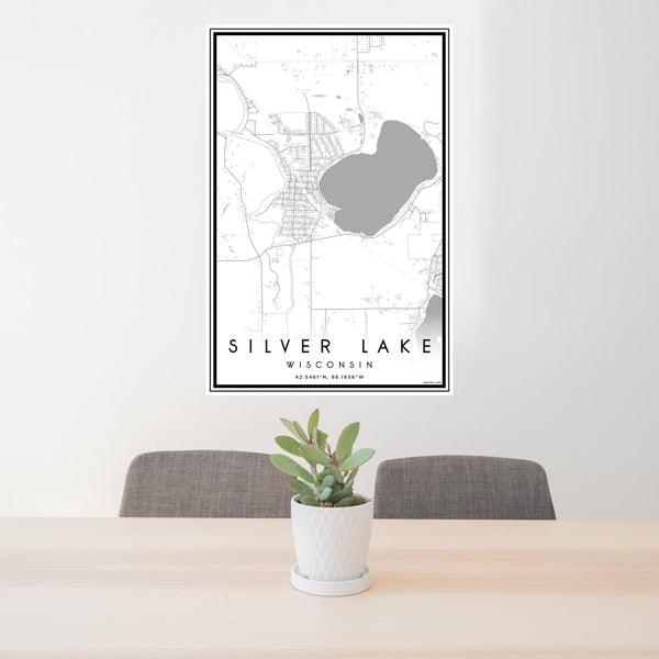 Silver Lake - Wisconsin Classic Map Print