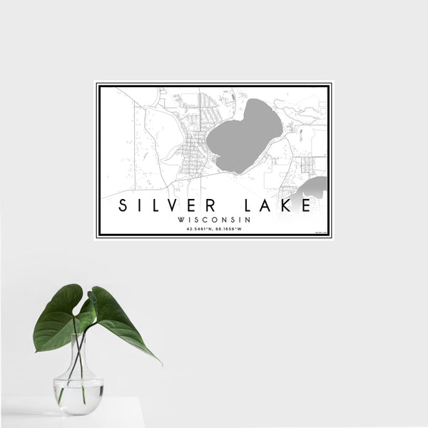 Silver Lake - Wisconsin Classic Map Print