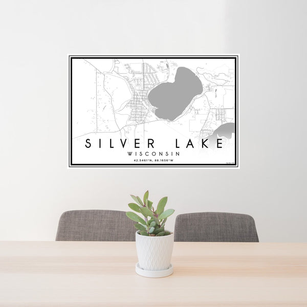 Silver Lake - Wisconsin Classic Map Print