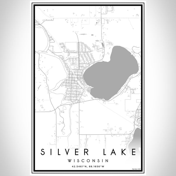 Silver Lake - Wisconsin Classic Map Print