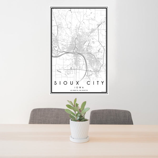 Sioux City - Iowa Classic Map Print