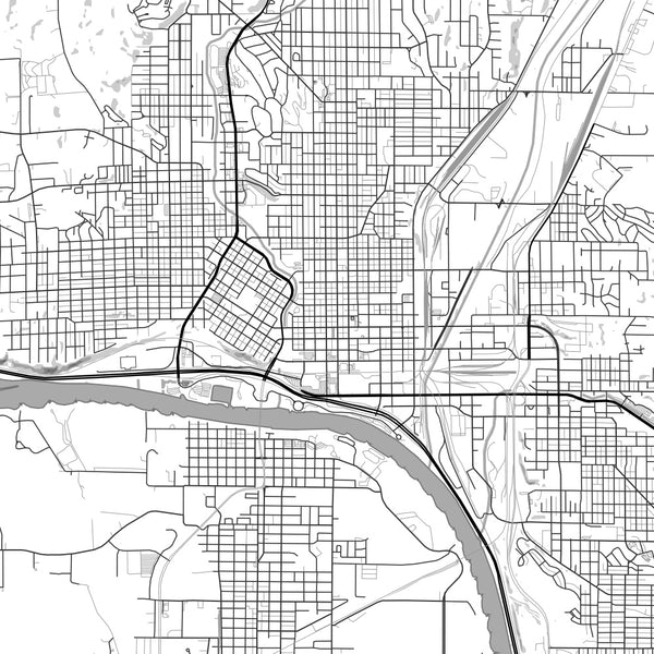 Sioux City - Iowa Classic Map Print