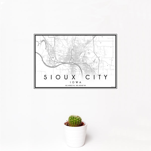 Sioux City - Iowa Classic Map Print