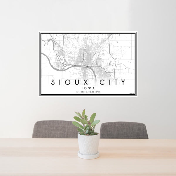 Sioux City - Iowa Classic Map Print