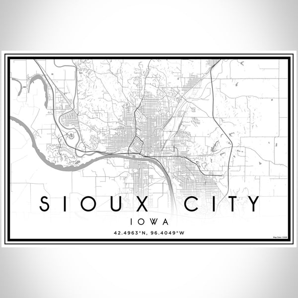 Sioux City - Iowa Classic Map Print