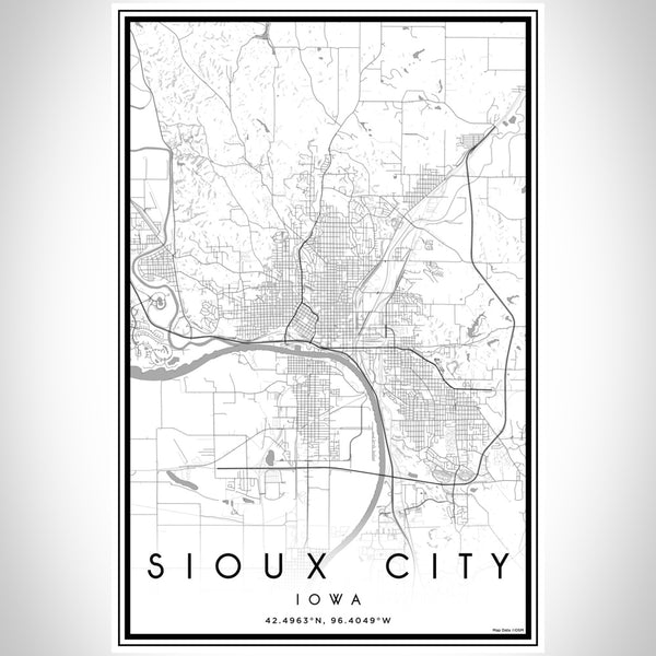 Sioux City - Iowa Classic Map Print