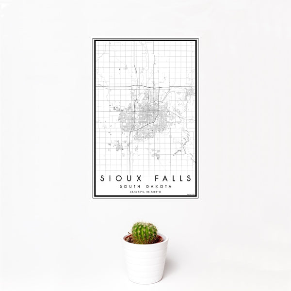 Sioux Falls - South Dakota Classic Map Print