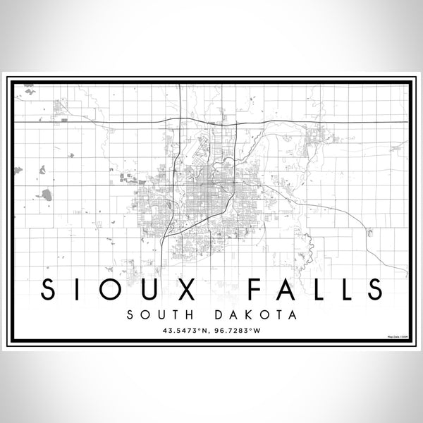 Sioux Falls - South Dakota Classic Map Print