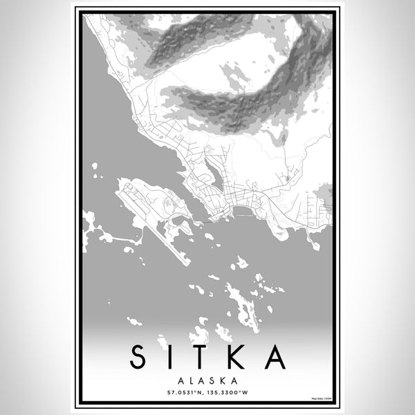 Sitka - Alaska Classic Map Print
