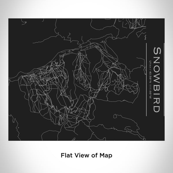Snowbird - Utah Map Bottle with Bamboo Top in Matte Black