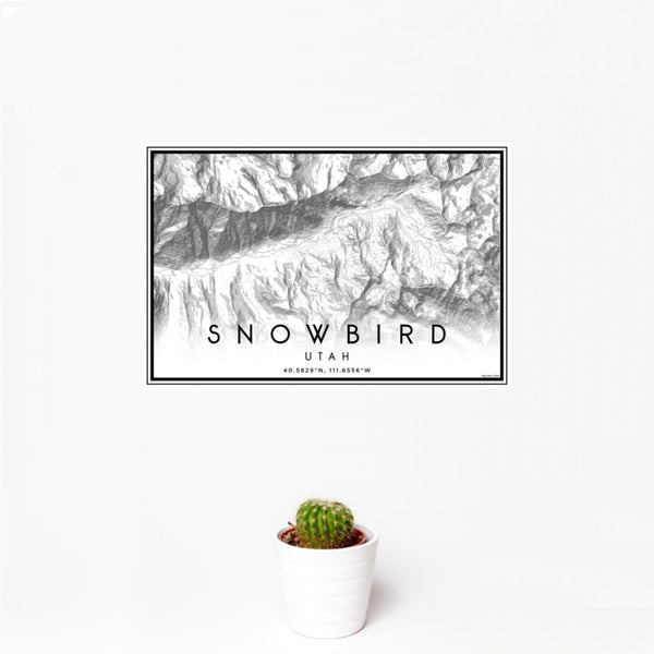 Snowbird - Utah Classic Map Print