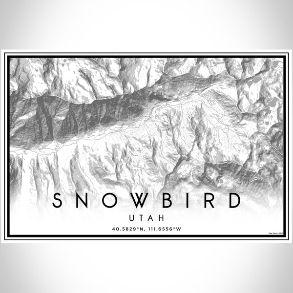 Snowbird - Utah Classic Map Print
